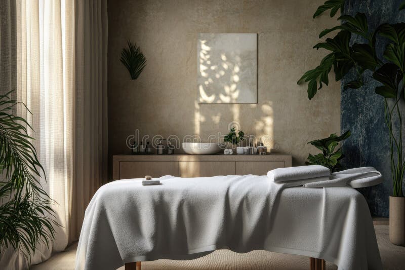 Relaxing spa environment